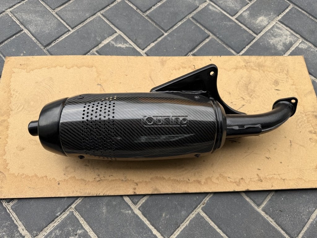 Leovince touring 125/180cc carbon hitteschild uitlaat, Ophalen of Verzenden