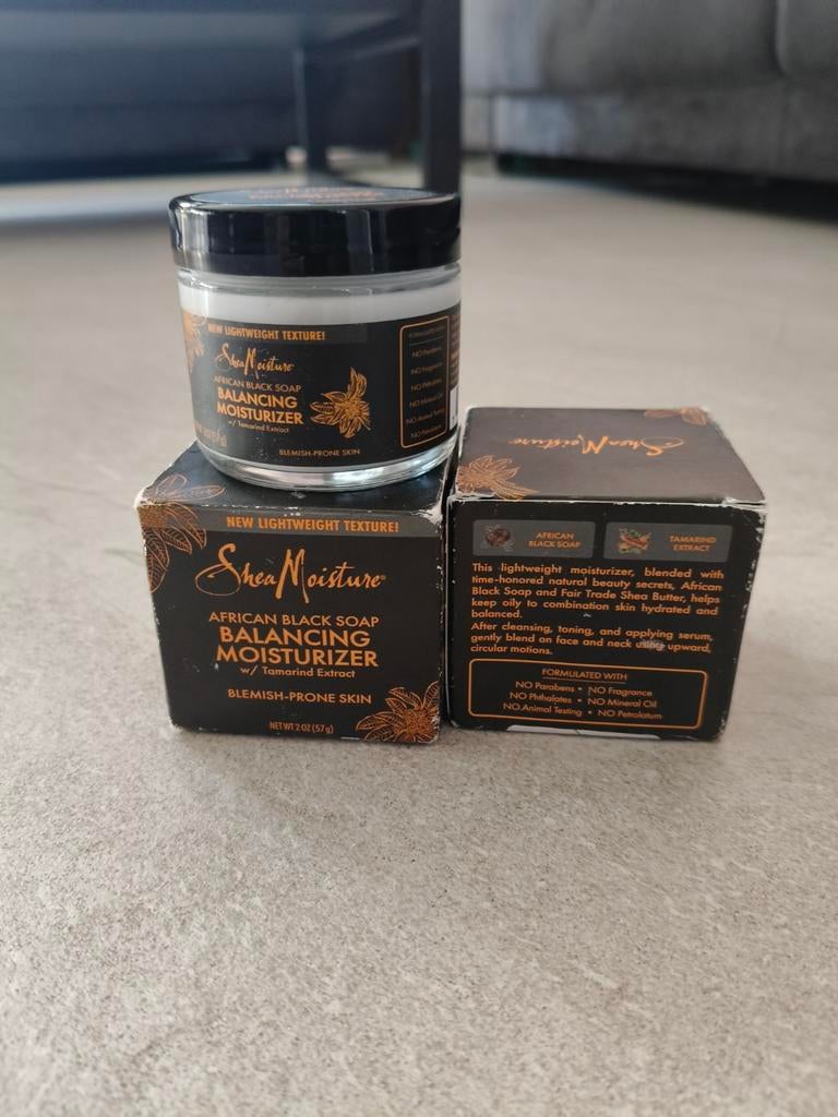 SheaMoisture Afrikaanse Zwarte Zeep Hydraterende Crème, Ophalen of Verzenden, Nieuw, Gehele gezicht, Verzorging