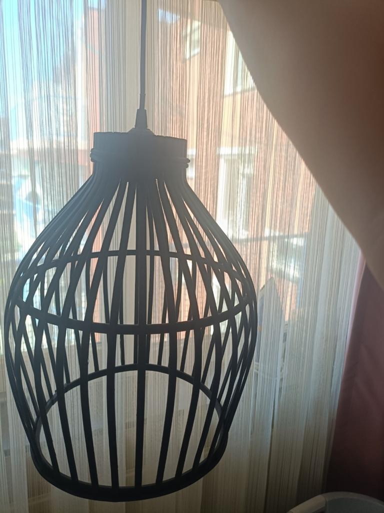 Lamp bamboo, Ophalen of Verzenden, Zo goed als nieuw, Rond