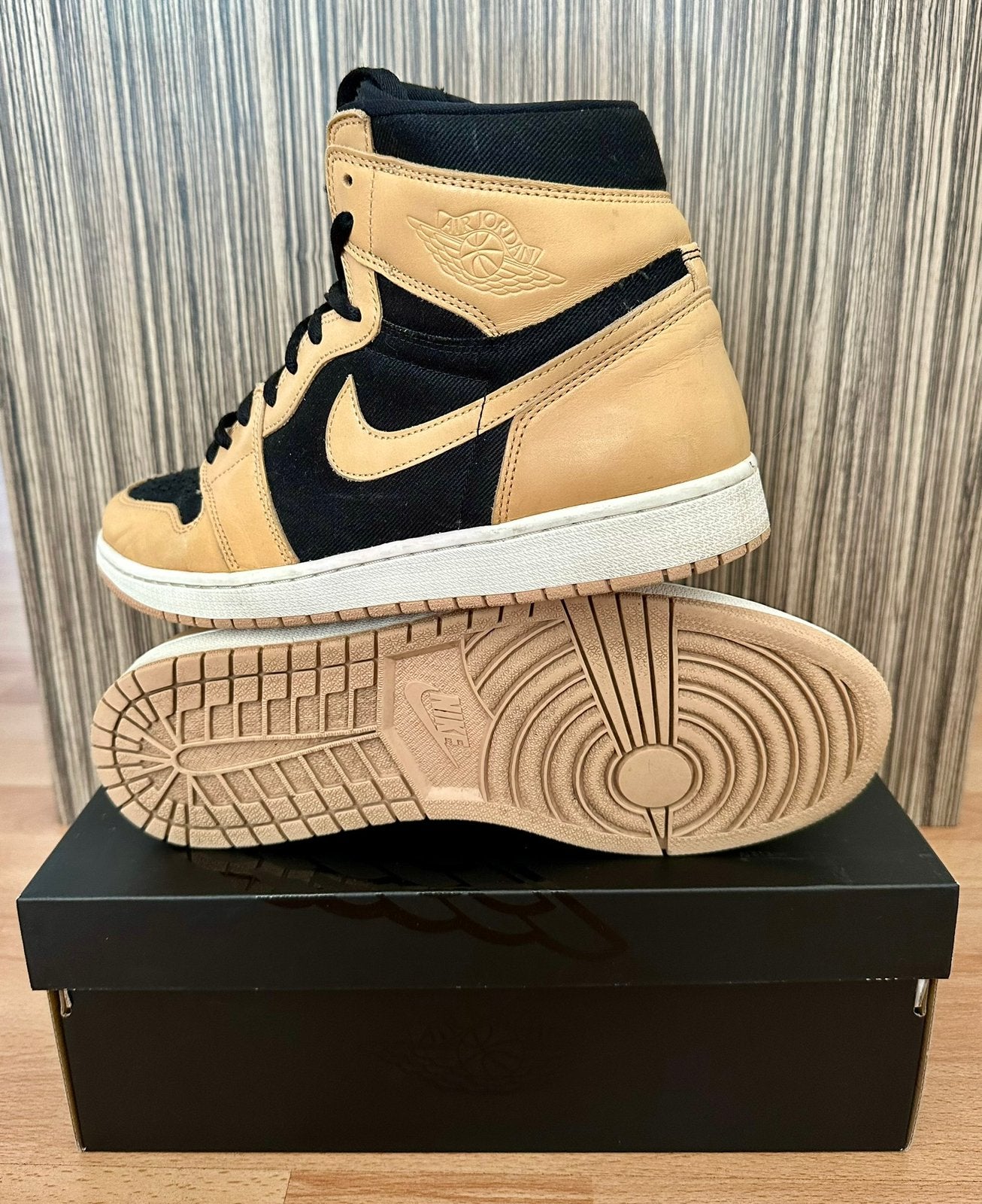 Air Jordan 1 Retro High OG Vachetta Tan (Heirloom) Maat 47, Zwart, Air Jordan, Ophalen of Verzenden, Sneakers of Gympen