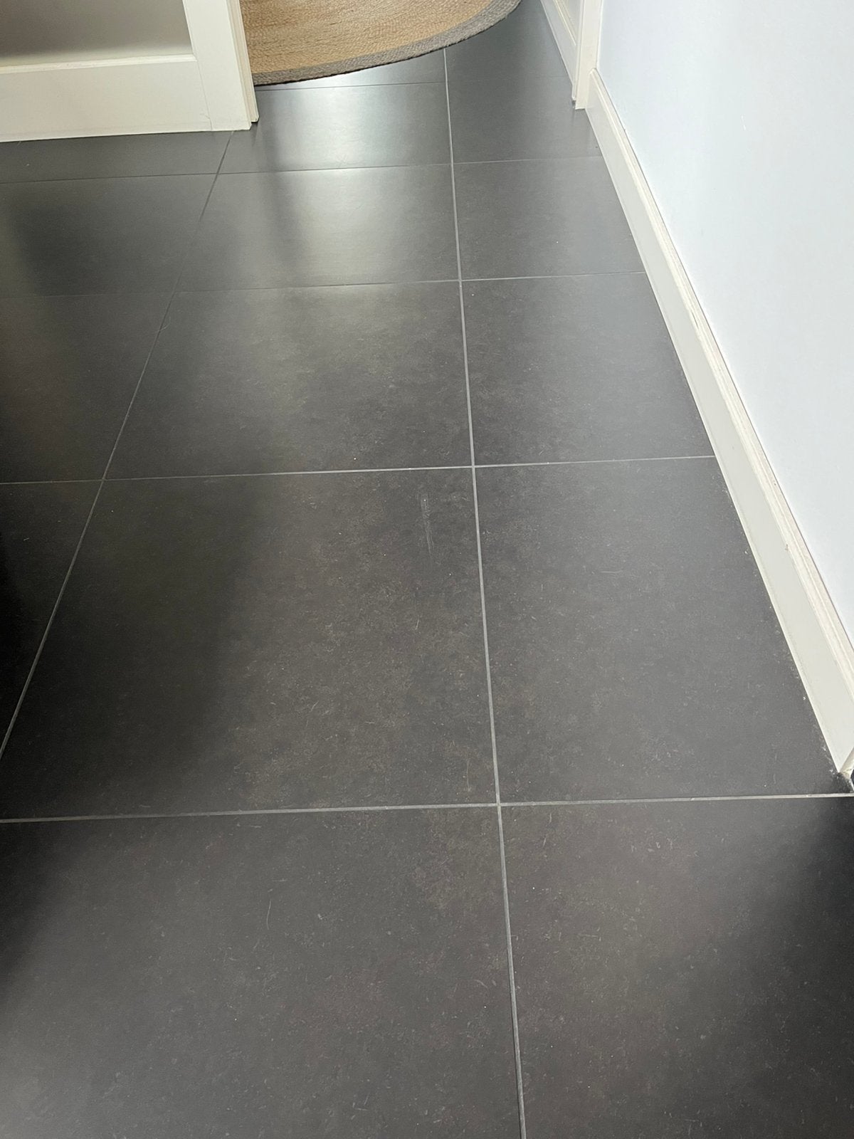 20 zwartgrijze vloertegels 60 x 60, bijna gratis, 7m2, Ophalen, 60 cm of meer, Nieuw, 5 tot 10 m²