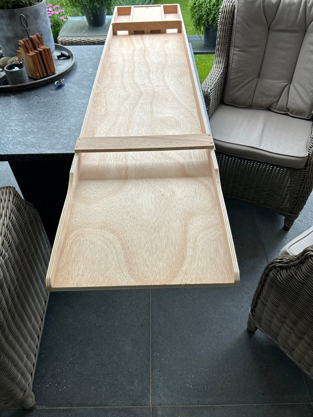 Houten sjoelbak - Klassiek spel voor jong en oud, Een of twee spelers, Ophalen, Zo goed als nieuw