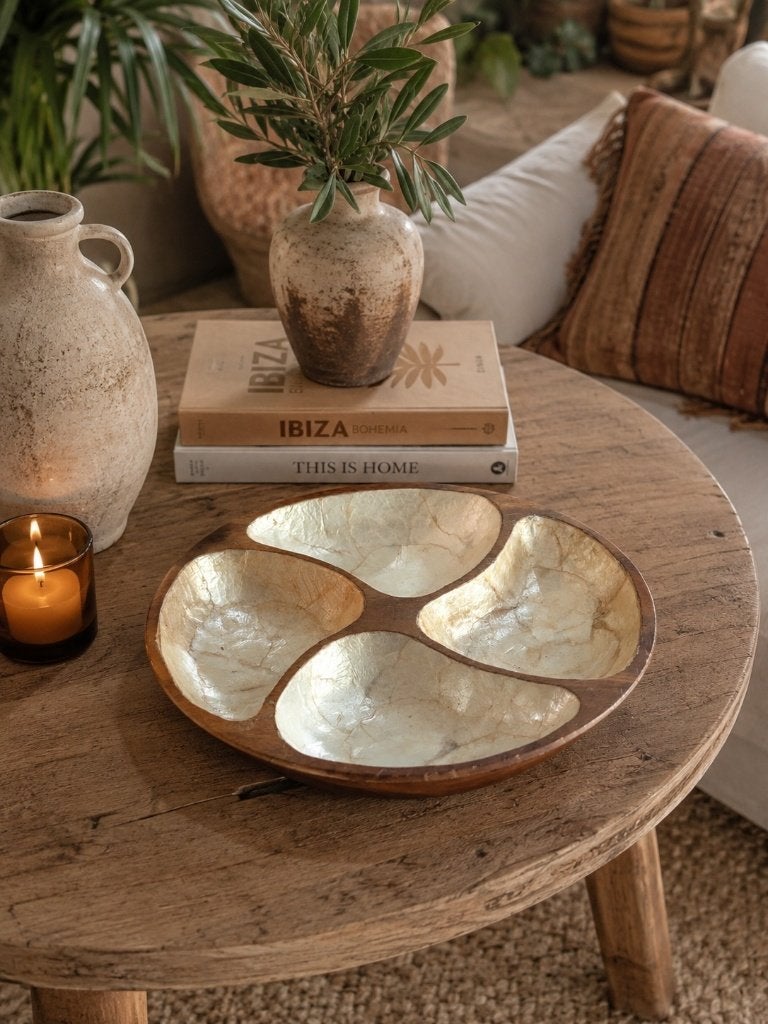 Handgemaakte Filipijnse serveerschaal, Ophalen of Verzenden, Nieuw, Rond, Porselein of Keramiek