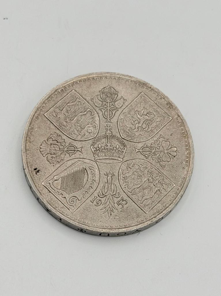 1953 5 Shillings Coronation – Elizabeth II Herdenkingsmunt, Ophalen of Verzenden, Overige landen