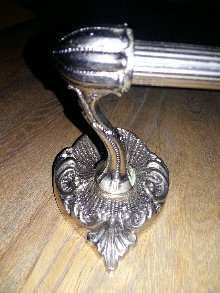 Chromen handdoekhouders – Barok/Rococo stijl – luxe set, Ophalen of Verzenden, Zo goed als nieuw, Zilver, Metaal