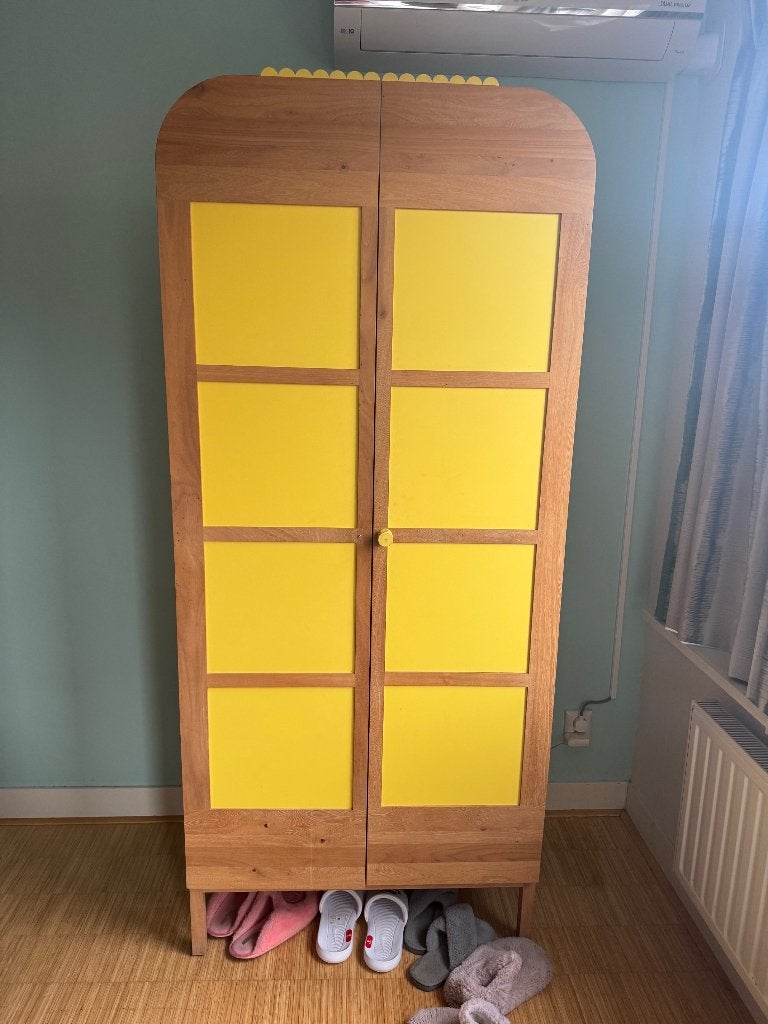 Pilat en Pilat eiken design kledingkast (collectie Warber), Ophalen, Kast, 50 tot 70 cm, 105 cm of meer