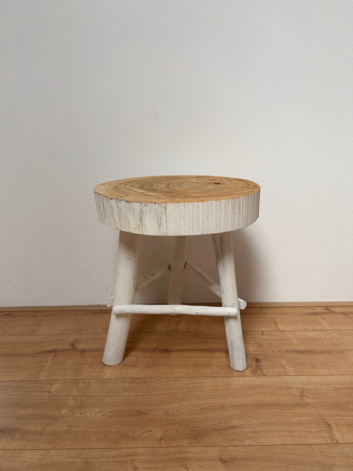 Unieke houten kruk van boomstam - Handgemaakt, Ophalen, Gebruikt, Hout
