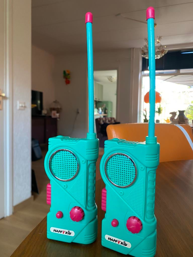 Retro vintage walkie talkie Happy Kid, Ophalen of Verzenden