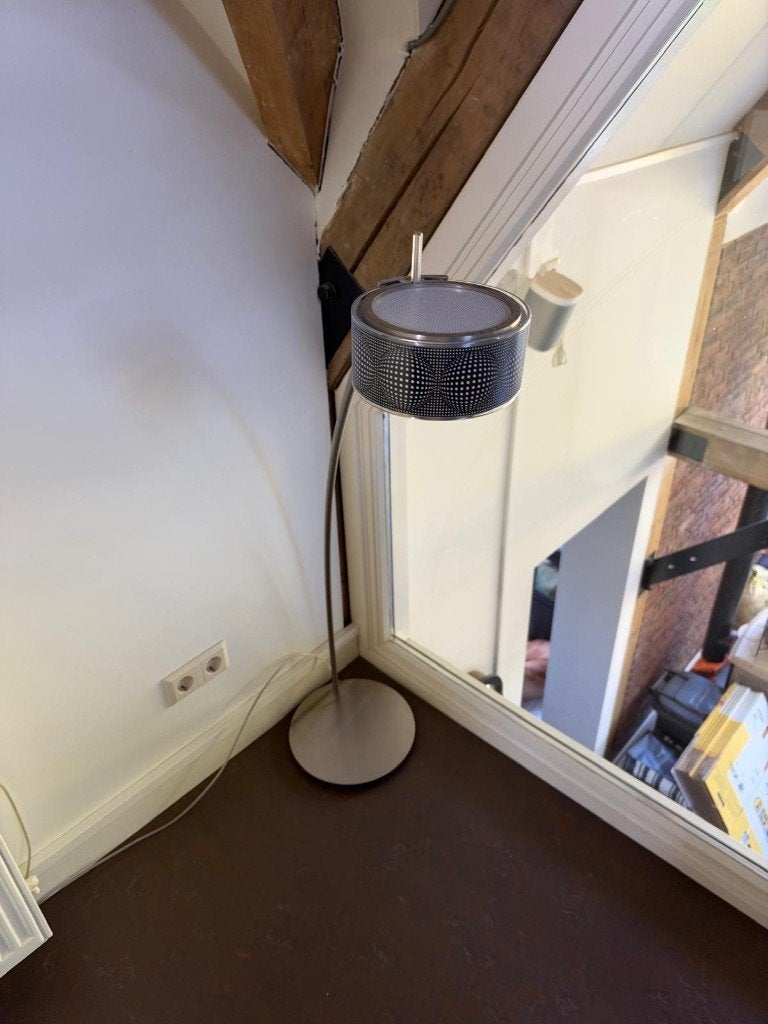 Design staande lamp te koop, Ophalen, Gebruikt, 100 tot 150 cm, Glas