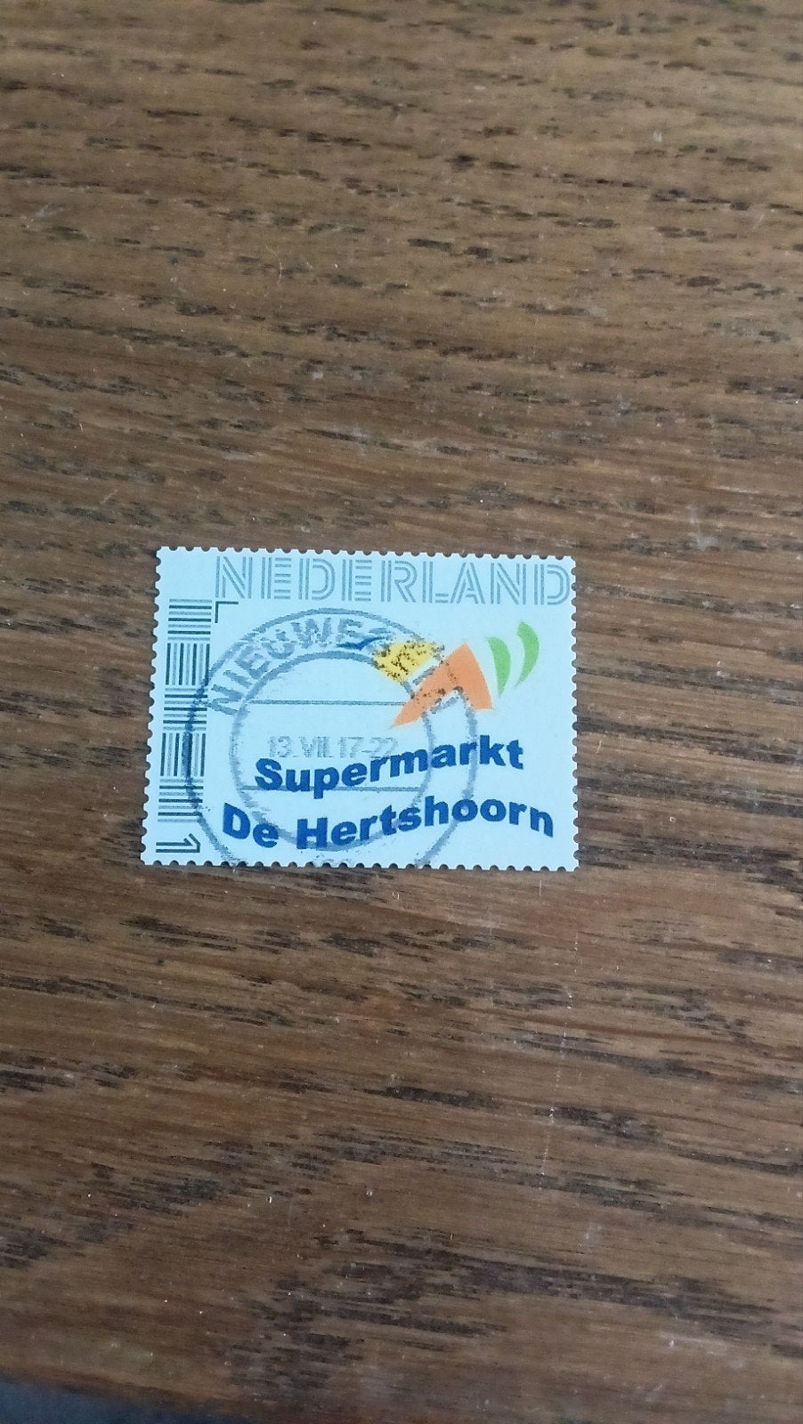 Persoonlijke postzegel Nederland Supermarkt De Hertshoorn, Postzegels en Munten, Postzegels | Nederland, Ophalen of Verzenden