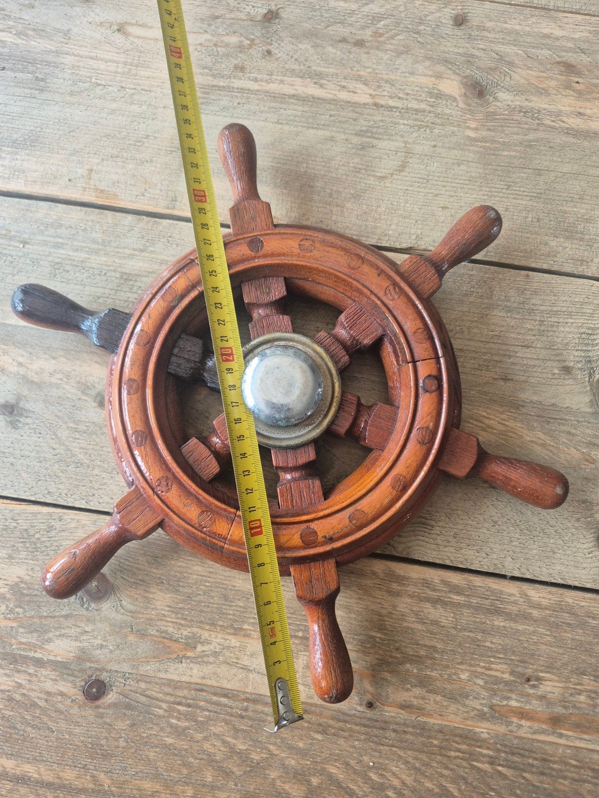 houten stuur voor boot  36 cm., Watersport en Boten, Bootonderdelen, Verzenden, Gebruikt, Overige typen, Zeilboot of Motorboot