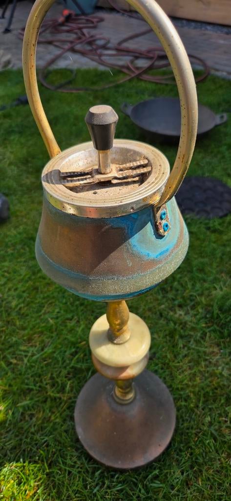 Koperen staande asbak. Antiek/vintage, Ophalen