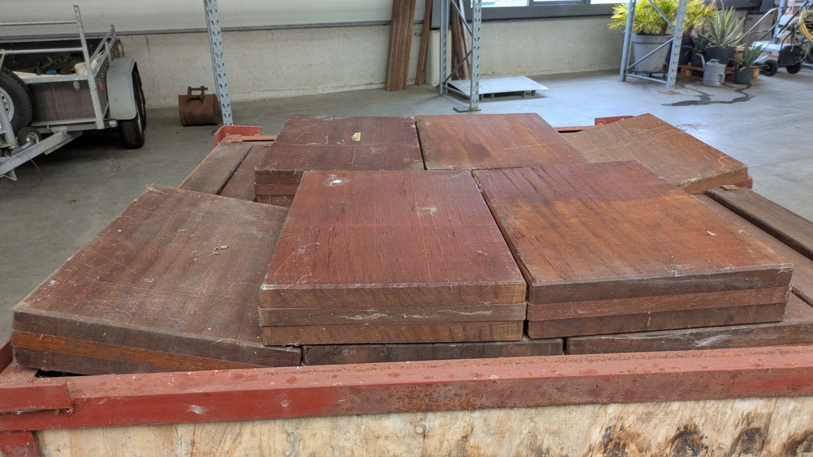 500 hardhouten IROKO blokken, Doe-het-zelf en Verbouw, Hout en Planken, Ophalen, Overige houtsoorten, 50 mm of meer, Balk