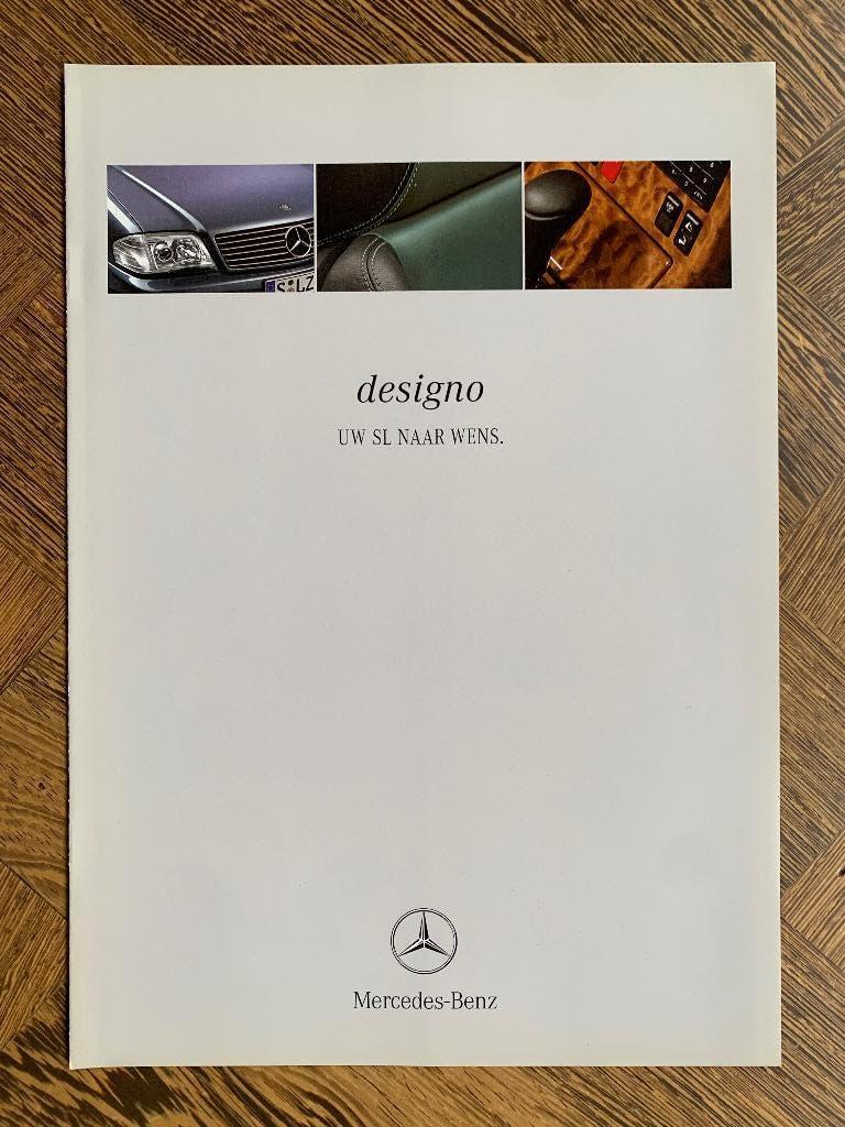 Folder Mercedes-Benz SL klasse R129 Designo 1999 NL nieuw, Boeken, Nieuw, Mercedes-Benz, Mercedes, Ophalen of Verzenden
