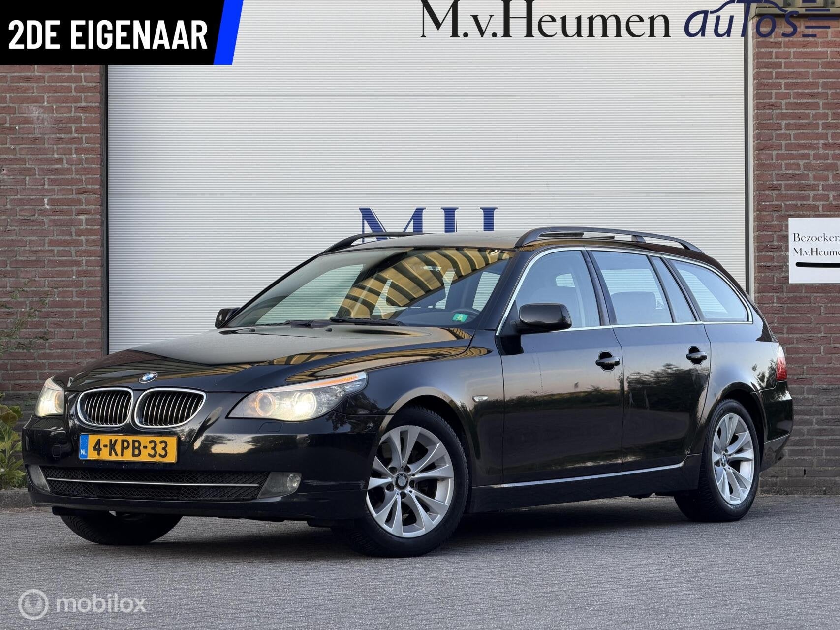 BMW 5-serie Touring 520d Panoramadak Nappa Leder Luxe stoele, Auto's, Euro 5, Achterwielaandrijving, Zwart, 4 cilinders