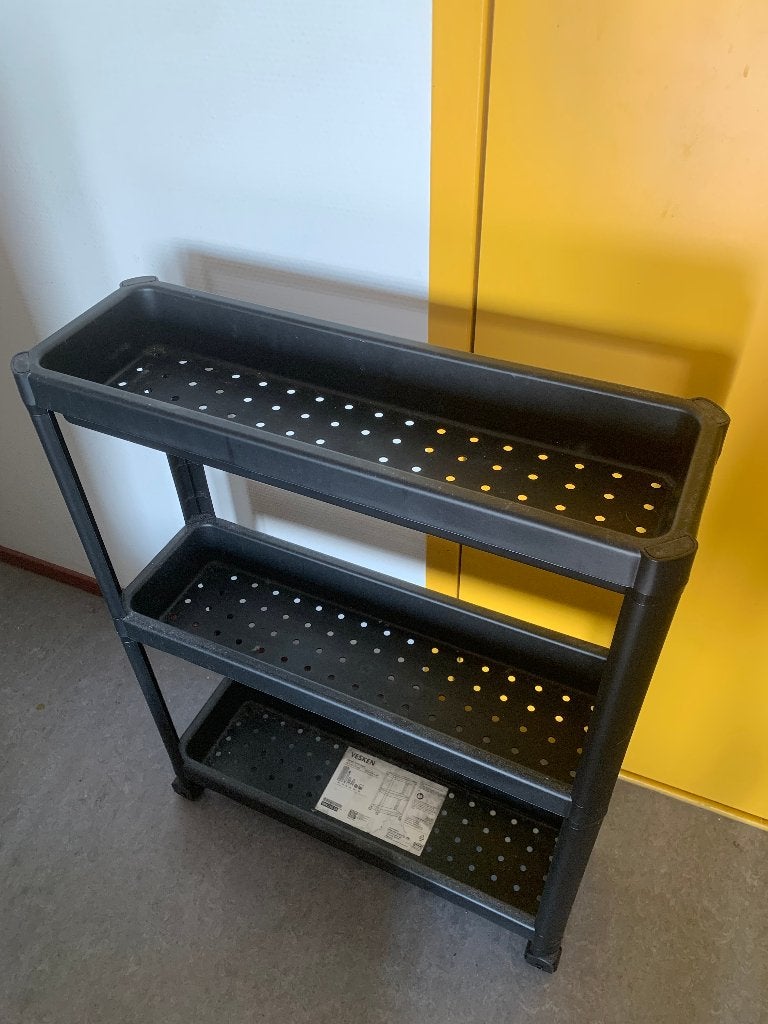 IKEA VESKEN trolley zwart / black trolley, Ophalen, Gebruikt, Overige typen, 50 tot 100 cm