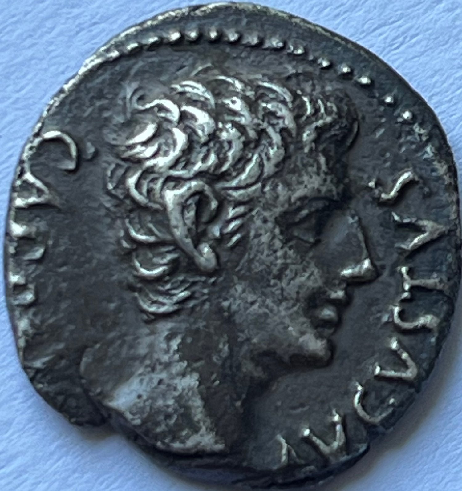 Romeinse Rijk zeldzame denarius Augustus, Ophalen of Verzenden, Italië, Losse munt, Zilver