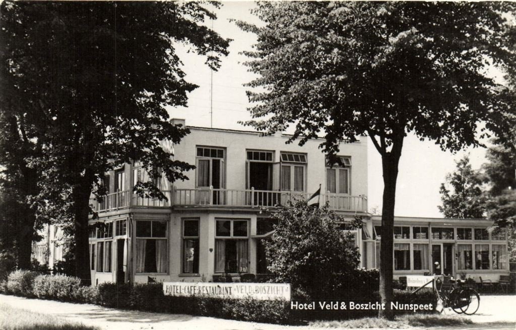 Hotel Veld en Boszicht Nunspeet - fiets - ongelopen, Verzenden, 1940 tot 1960, Ongelopen, Gelderland