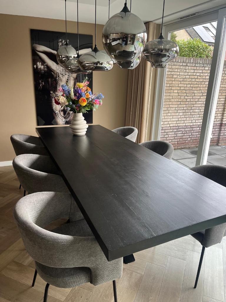 Eetkamer tafel (excl stoelen), Ophalen, Gebruikt, Eikenhout, 200 cm of meer
