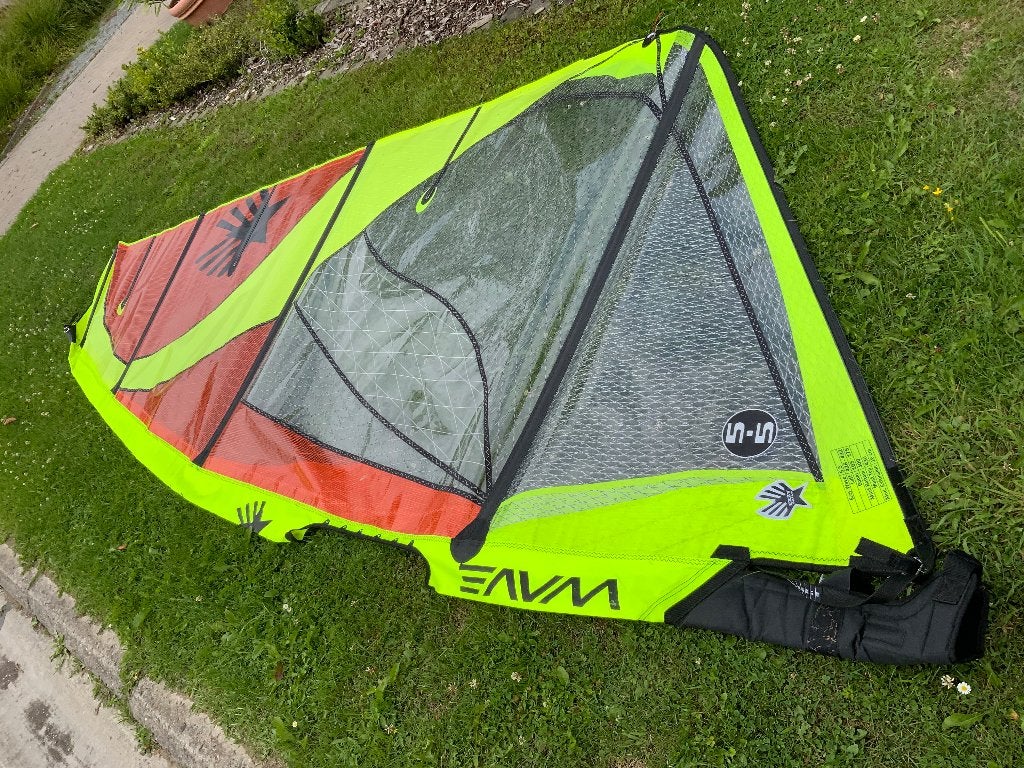Surfzeil, Ophalen, Met draagtas, 5 tot 6.5 m², Zo goed als nieuw