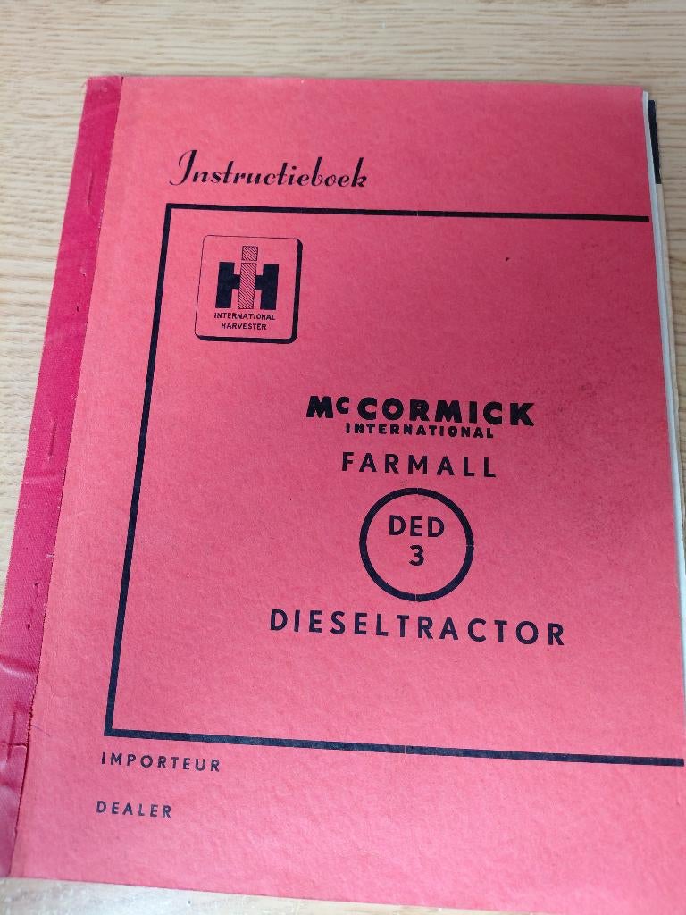 Instructiebiek Cormick International DED3, Ophalen of Verzenden, Gelezen