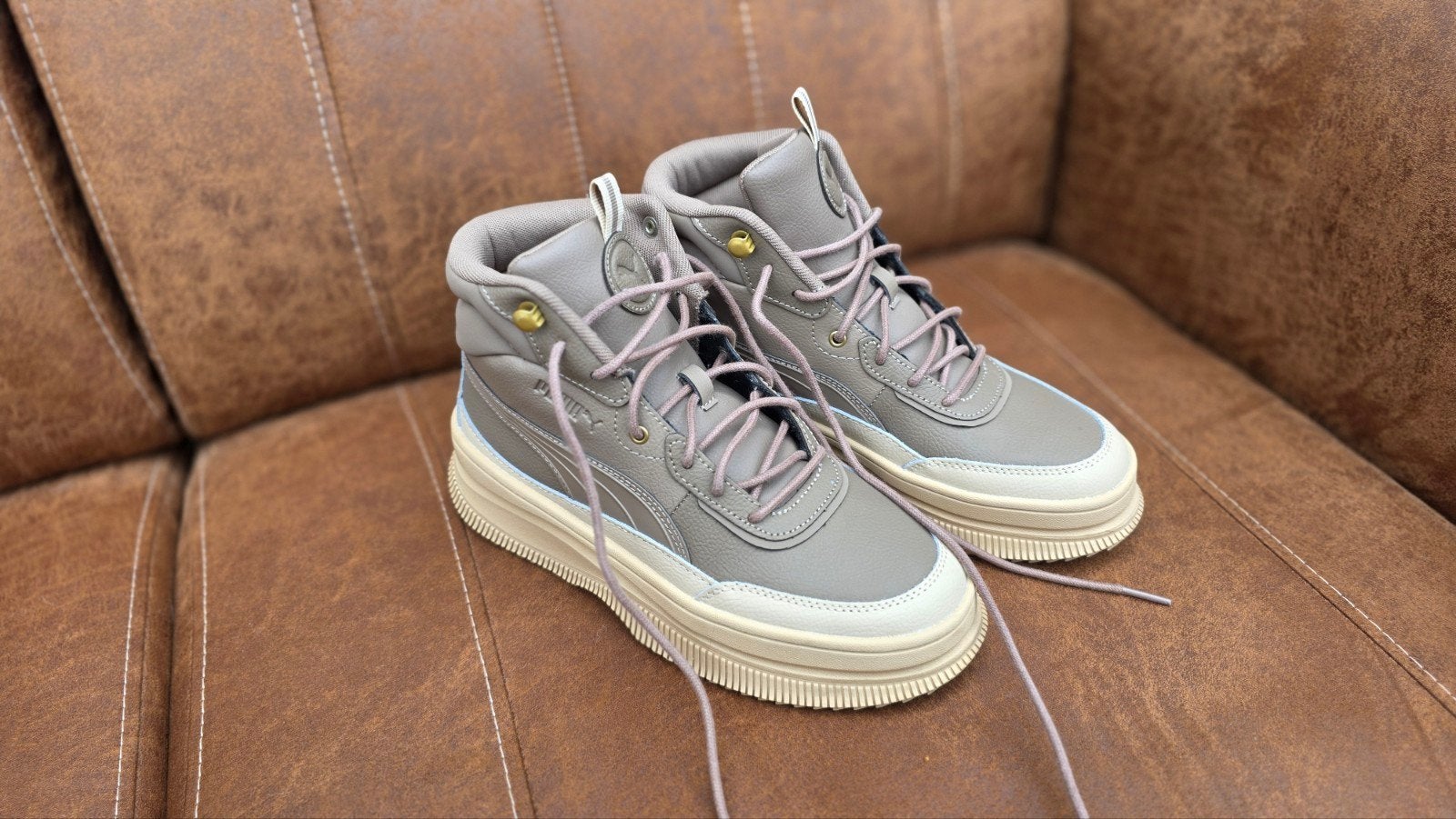 Puma sneakers maat 38 - Zo goed als nieuw, Ophalen, Puma, Grijs, Sneakers of Gympen