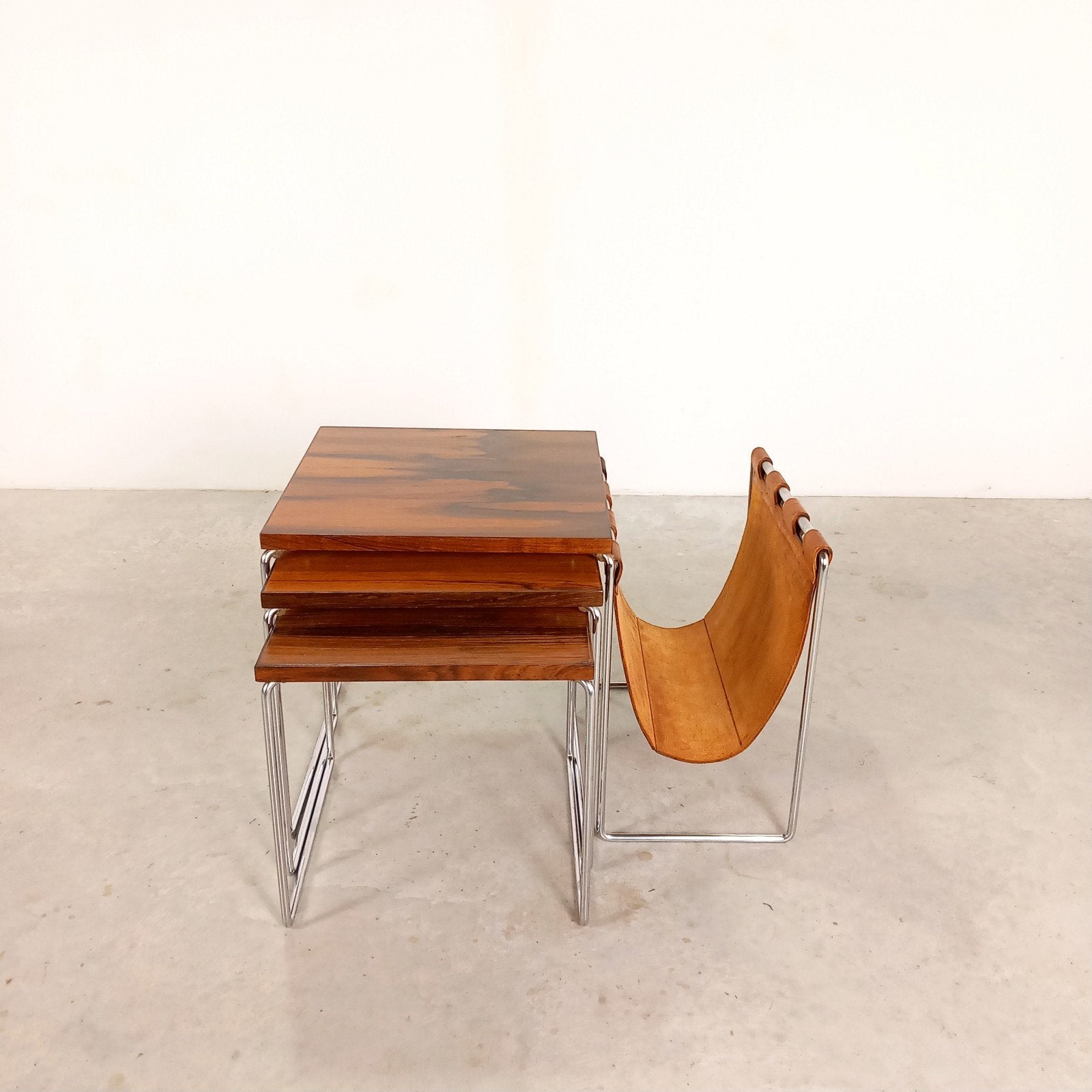 Brabantia mimiset bijzettafels lectuurbak Vintage Dutch, Huis en Inrichting, Minder dan 55 cm, Ophalen of Verzenden, Zo goed als nieuw