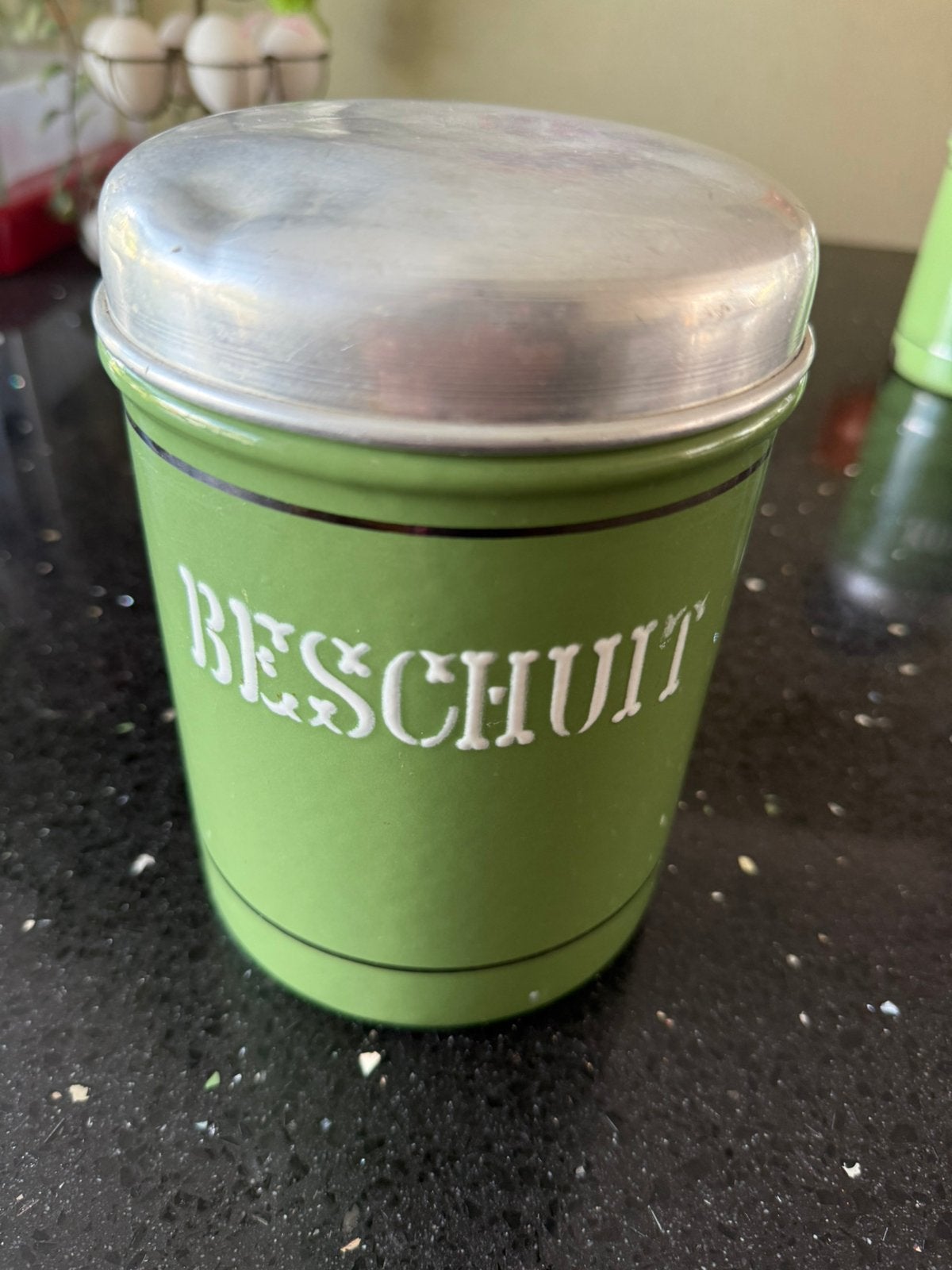Emaille beschuitbus, Antiek en Kunst, Ophalen