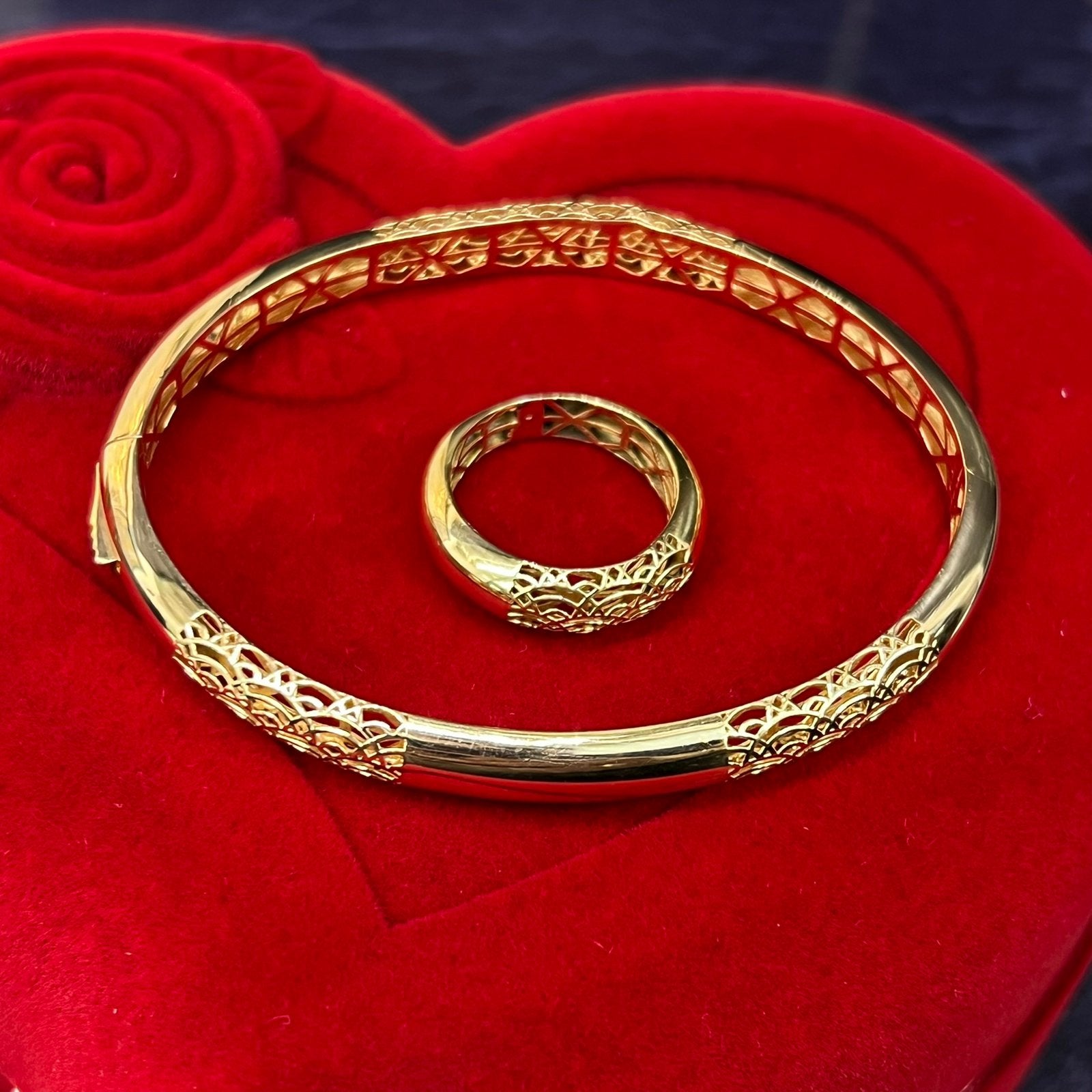 18 karaat gouden armband met ring Marokkaans goud, Sieraden, Tassen en Uiterlijk, Ophalen of Verzenden, Nieuw, Goud