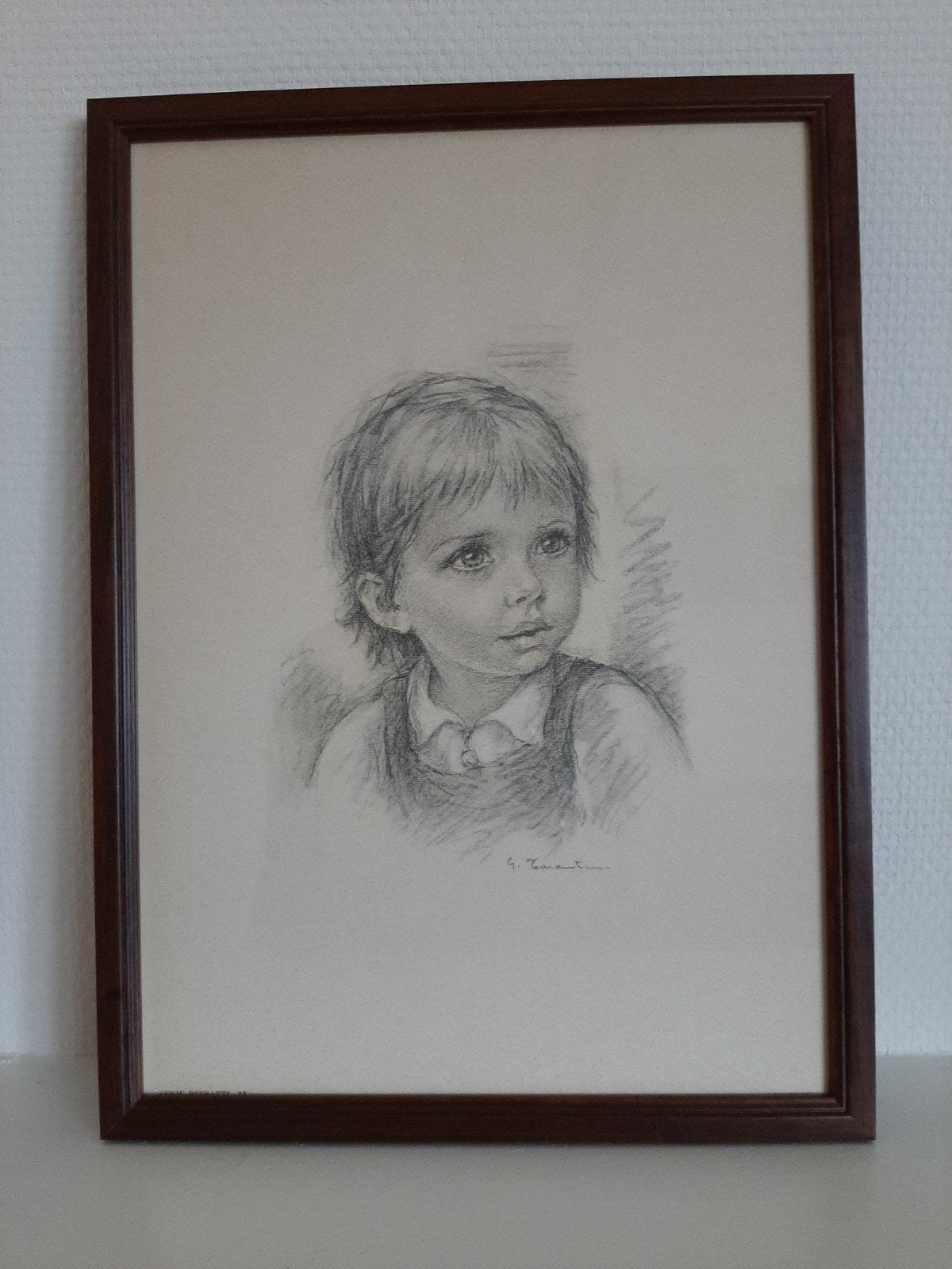 potlood tekening meisje, Ophalen of Verzenden