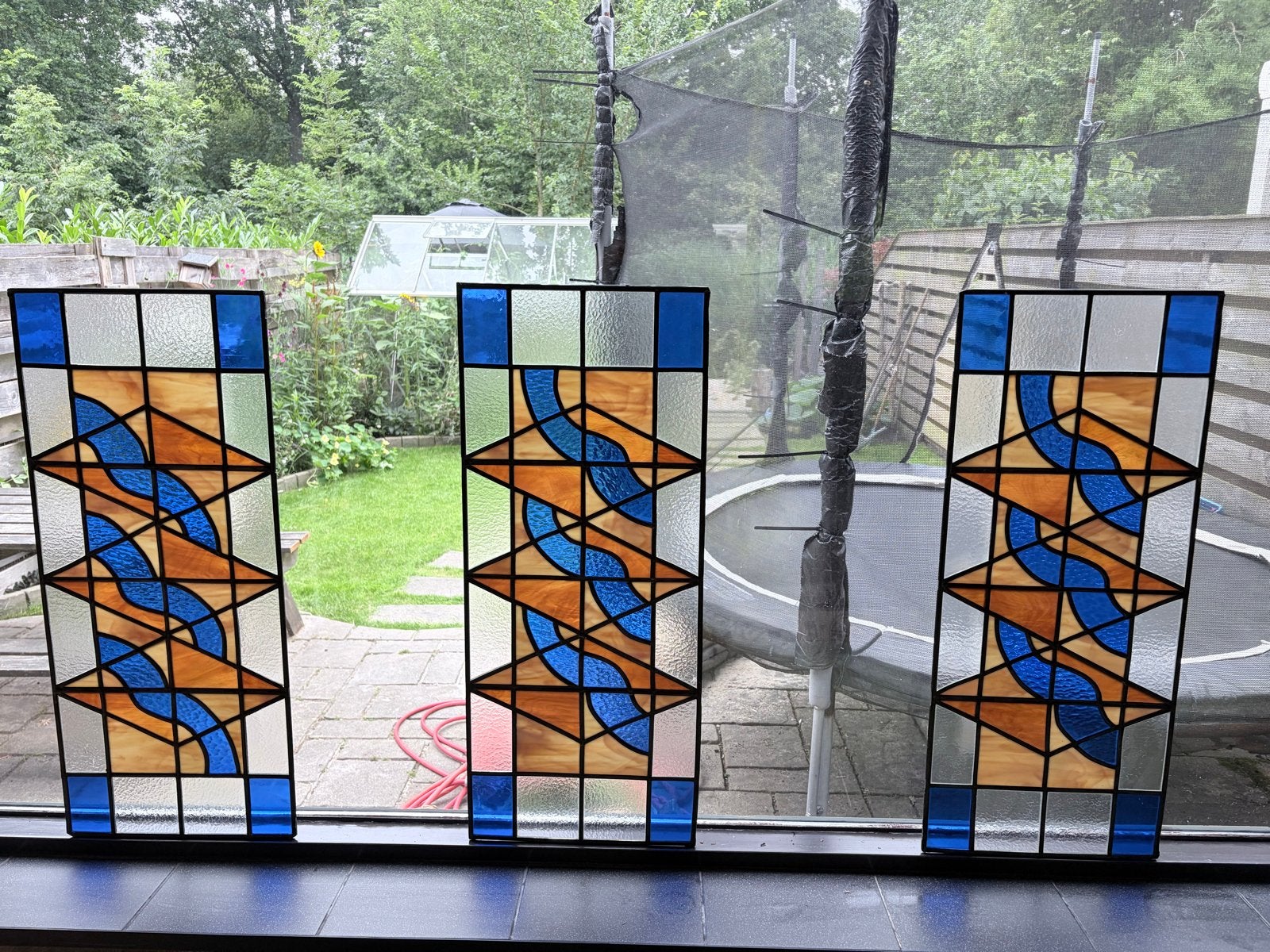 Origineel Glas in Lood Paneel - Goede Staat, Ophalen