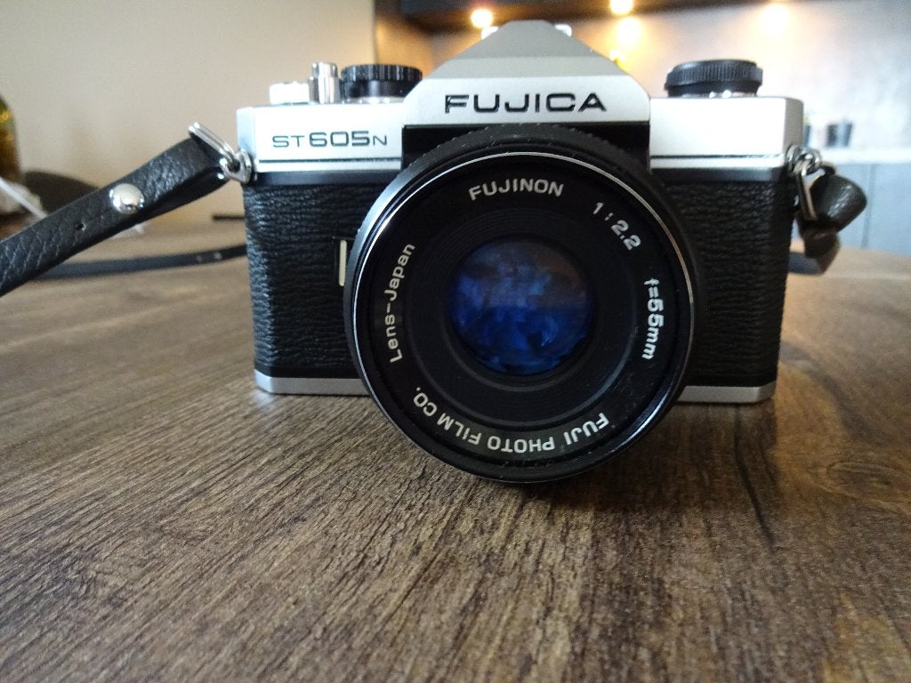 Fujica ST605N analoge spiegelreflex camera, in mooie staat, Ophalen, Gebruikt, Spiegelreflex, Fuji