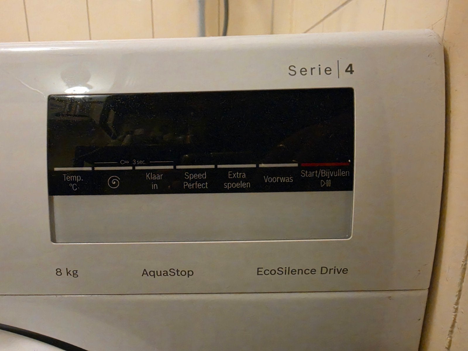 Bosch Serie 4 Wasmachine 8 kg EcoSilence Drive, Ophalen, 1200 tot 1600 toeren, 8 tot 10 kg, Zo goed als nieuw
