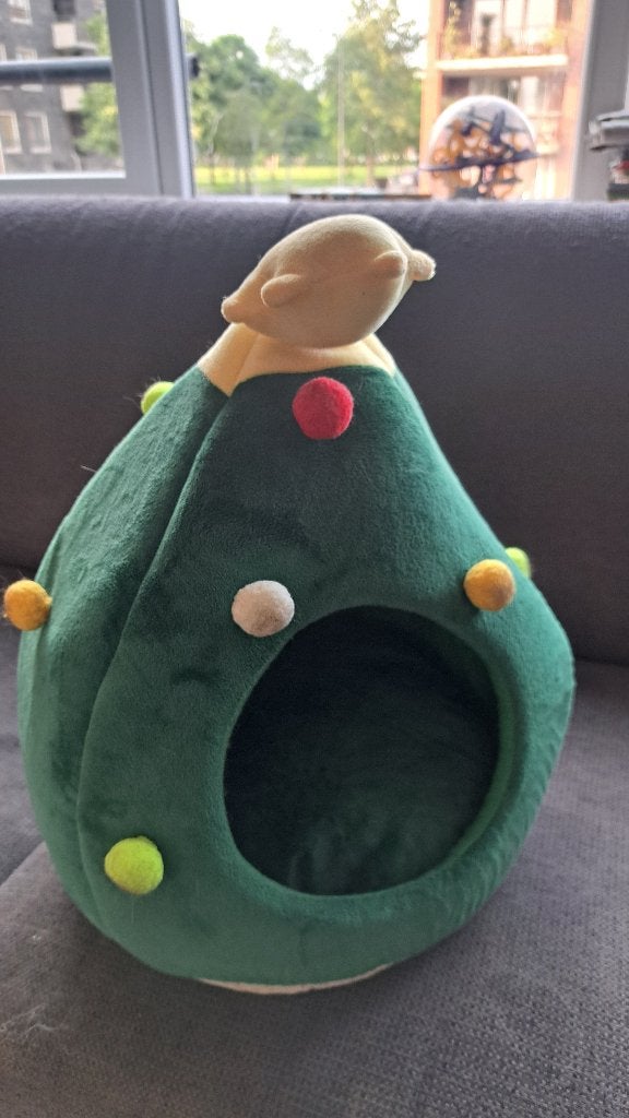 Kerstboom kattenmandje, Ophalen, Gebruikt