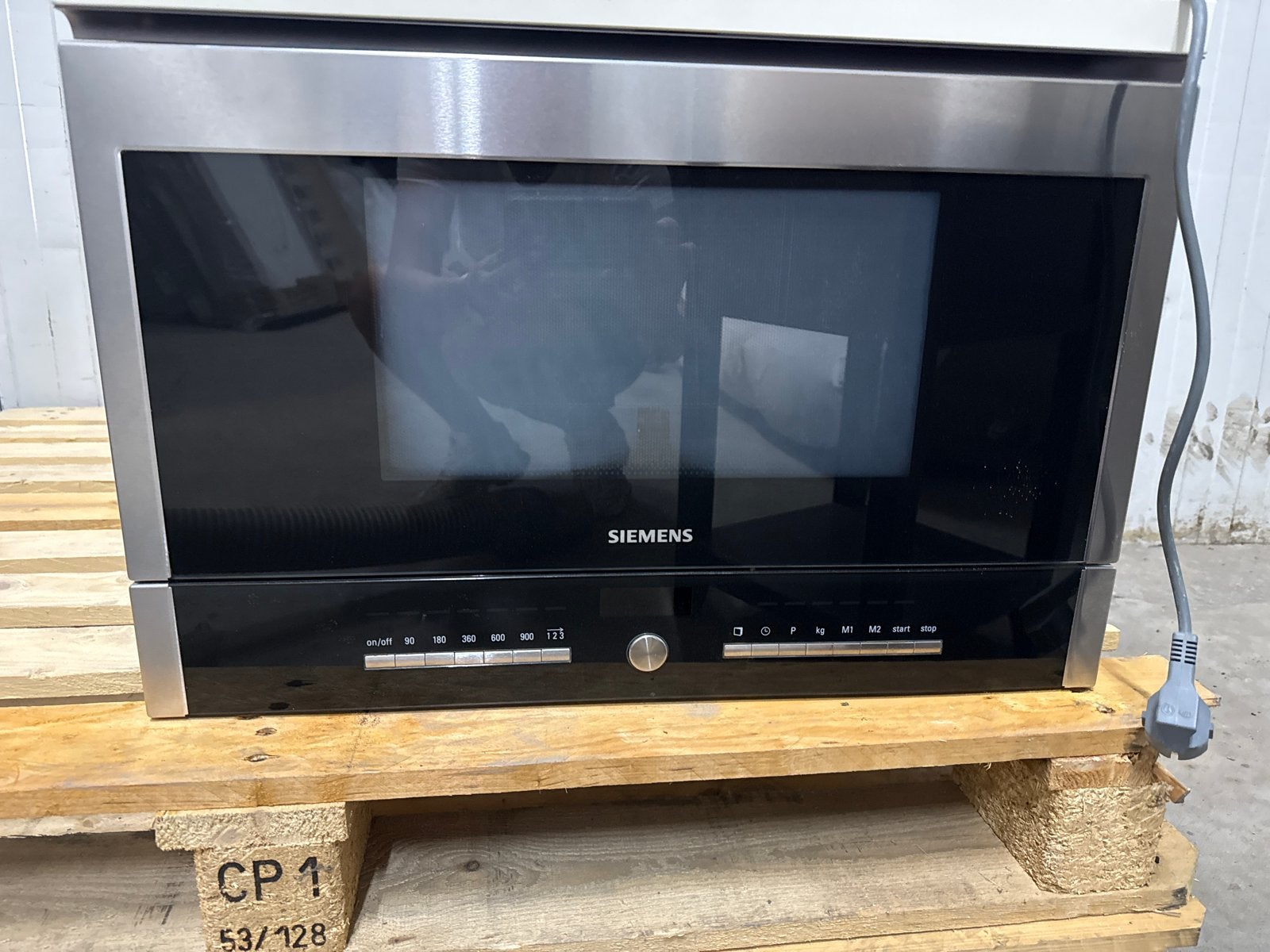 Siemens Inbouw magnetron - Zilver/Zwart, Witgoed en Apparatuur, Magnetrons, Gebruikt, Inbouw, Combimagnetron, 60 cm of meer, Grill