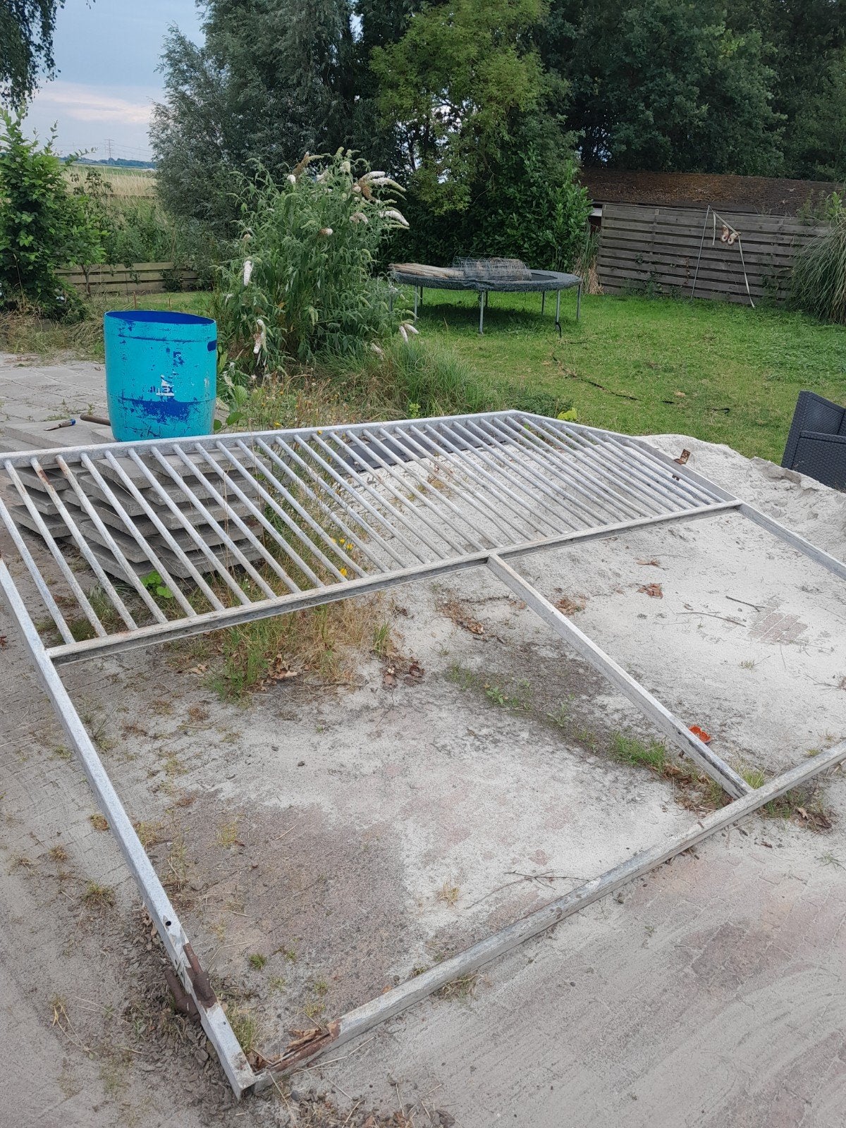Stevige metalen stalwand 220x300cm - Zonder planken, Ophalen of Verzenden, Gebruikt, IJzer, Overige typen