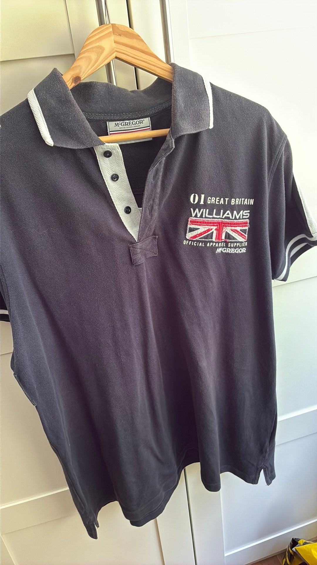 Polo mc gegor team Williams mt XL, Ophalen of Verzenden, Gedragen, Maat 56/58 (XL), Blauw