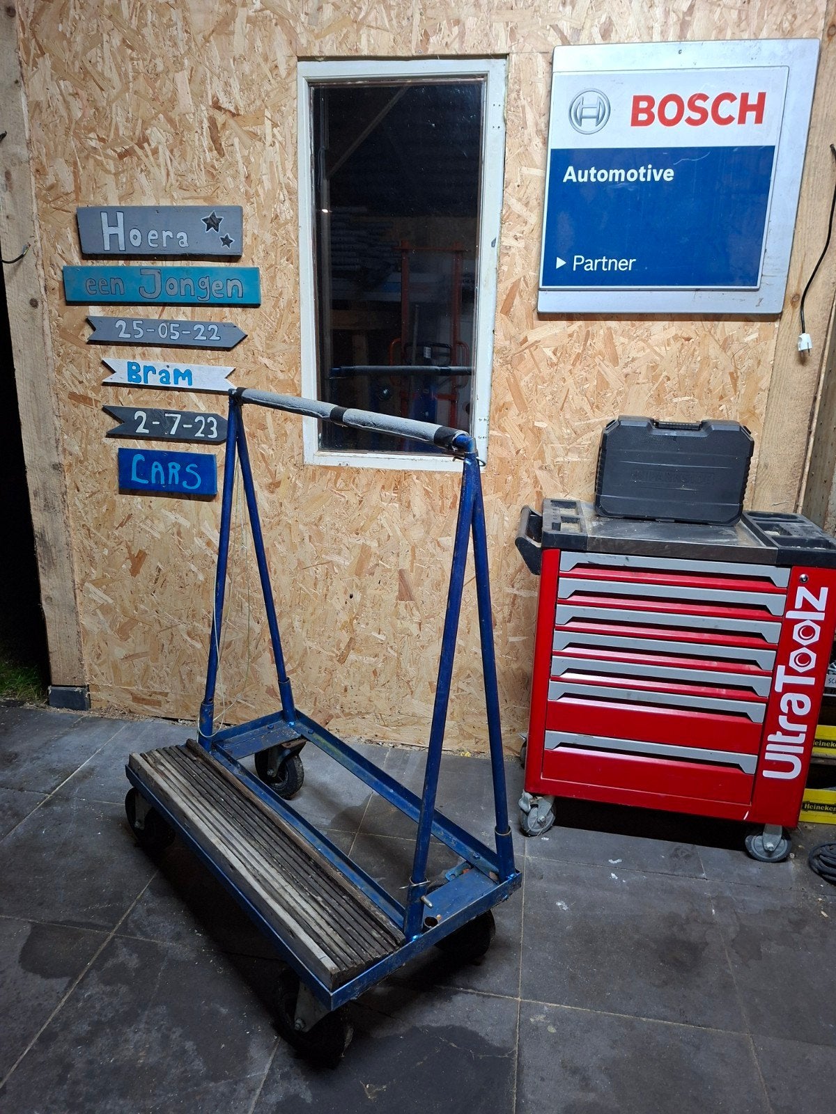 Stevige transportkar platenkar voor diverse toepassingen, Doe-het-zelf en Verbouw, 100 liter of meer, Ophalen, Gebruikt, Transportkar