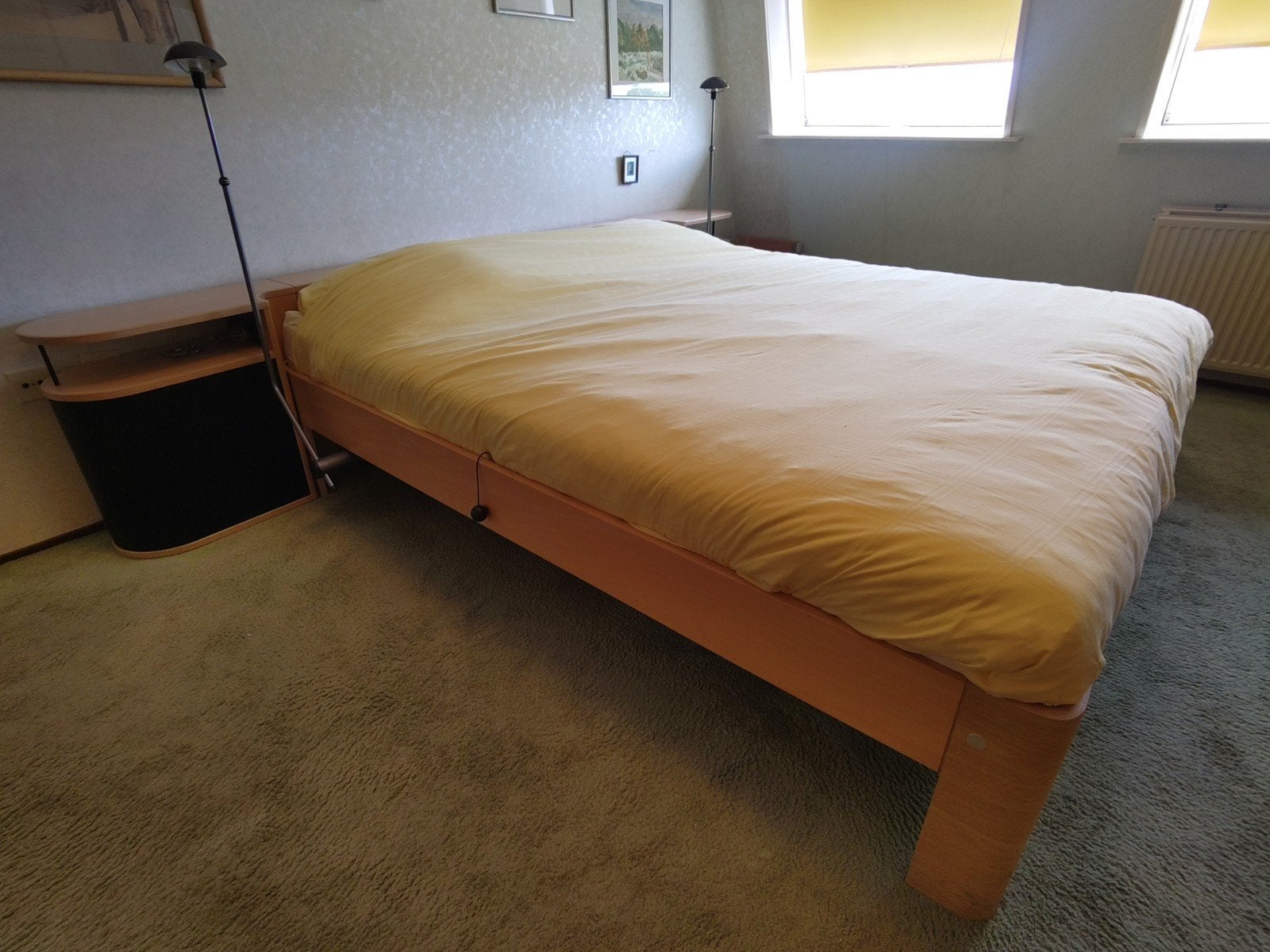 Auping Auronde 2-persoons bed met Auping achterwand, Huis en Inrichting, Slaapkamer | Bedden, Ophalen, Overige kleuren, Tweepersoons