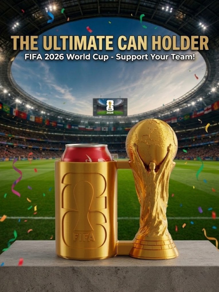 FIFA 2026 WK Cola Houder - De Ultieme Blikjeshouder, D, Nieuw, Kunststof, Ophalen of Verzenden