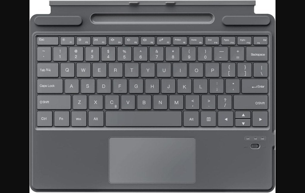 Microsoft Surface Keyboard - draadloos Bluetooth Duits grijs, Computers en Software, Toetsenborden, Ophalen of Verzenden, Zo goed als nieuw