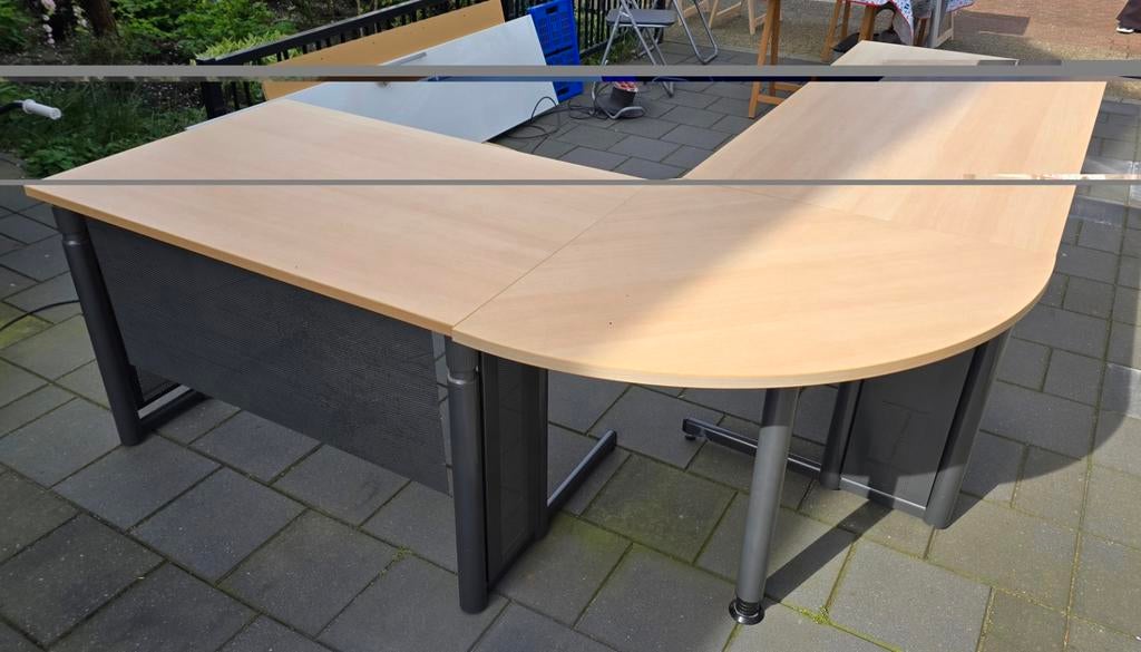 Complete Bureau Ergo 400 set - Hoekopstelling, Ophalen