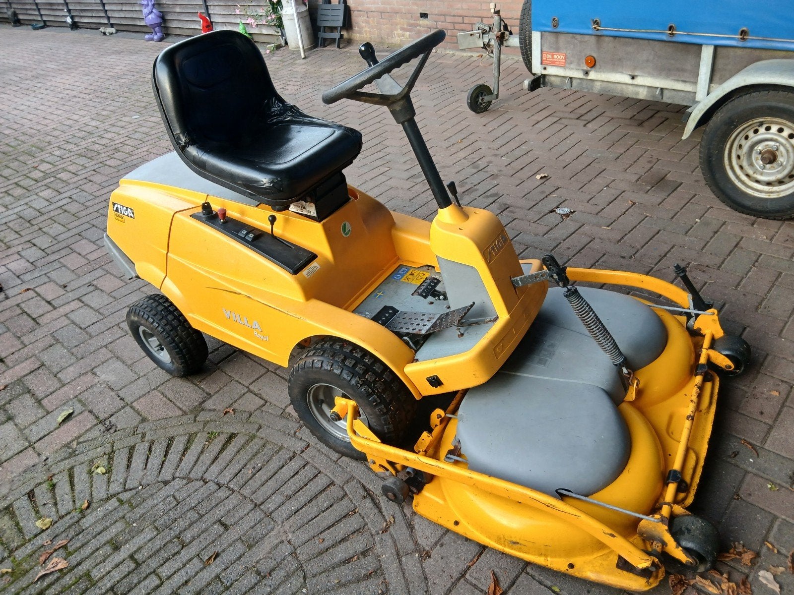 Te koop stiga villa frontmaaier hydrostaat opknapper., Ophalen, Gebruikt, Mulchfunctie, 90 tot 120 cm
