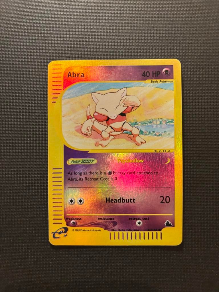 Pokémon Kaart Abra 2003 Foil, Ophalen of Verzenden, Zo goed als nieuw, Losse kaart, Foil