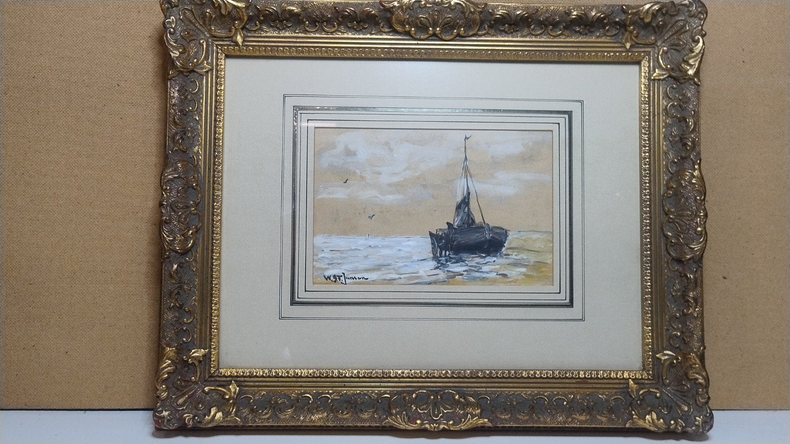 Aquarel gemengde techniek van W.G.F. Jansen (1871-1949), Ophalen of Verzenden