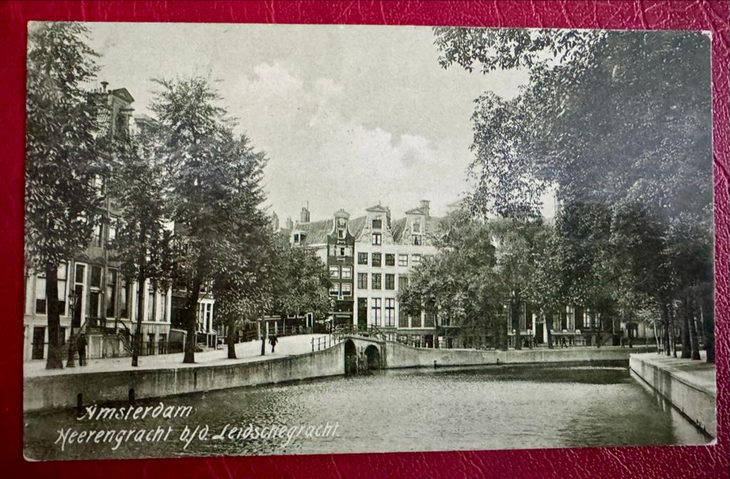 Oude Ansichtkaart Amsterdam Herengracht b/d Leidschegracht, Ophalen of Verzenden, Voor 1920, Gelopen, Noord-Holland