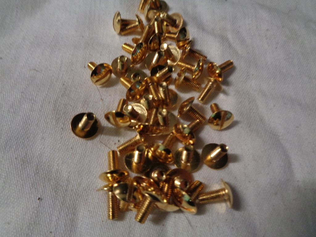 50 Massief koperen boutjes, bolkop, draad 2 mm (M2), Goud, Gereedschap of Toebehoren, Nieuw, Ophalen of Verzenden