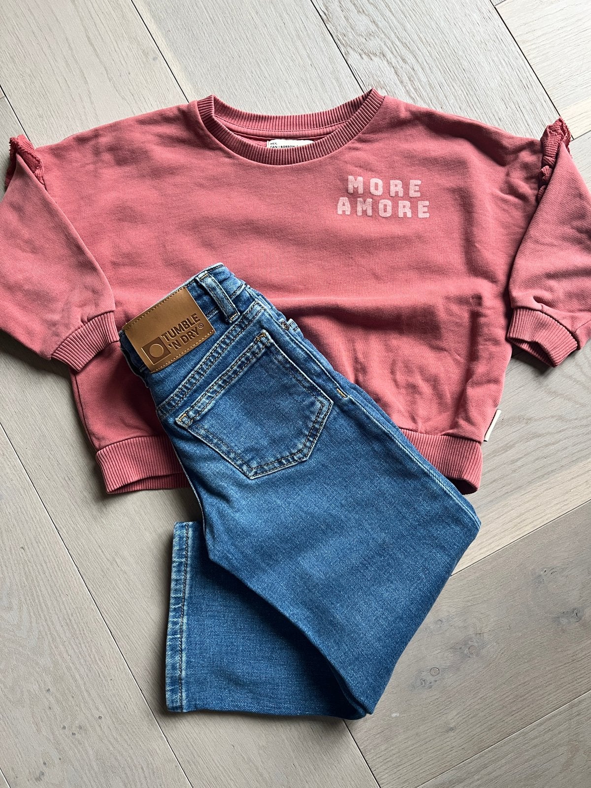 Jeans Tumble ‘n Dry blauw mt 110, Kinderen en Baby's, Ophalen of Verzenden, Zo goed als nieuw, Meisje, Broek