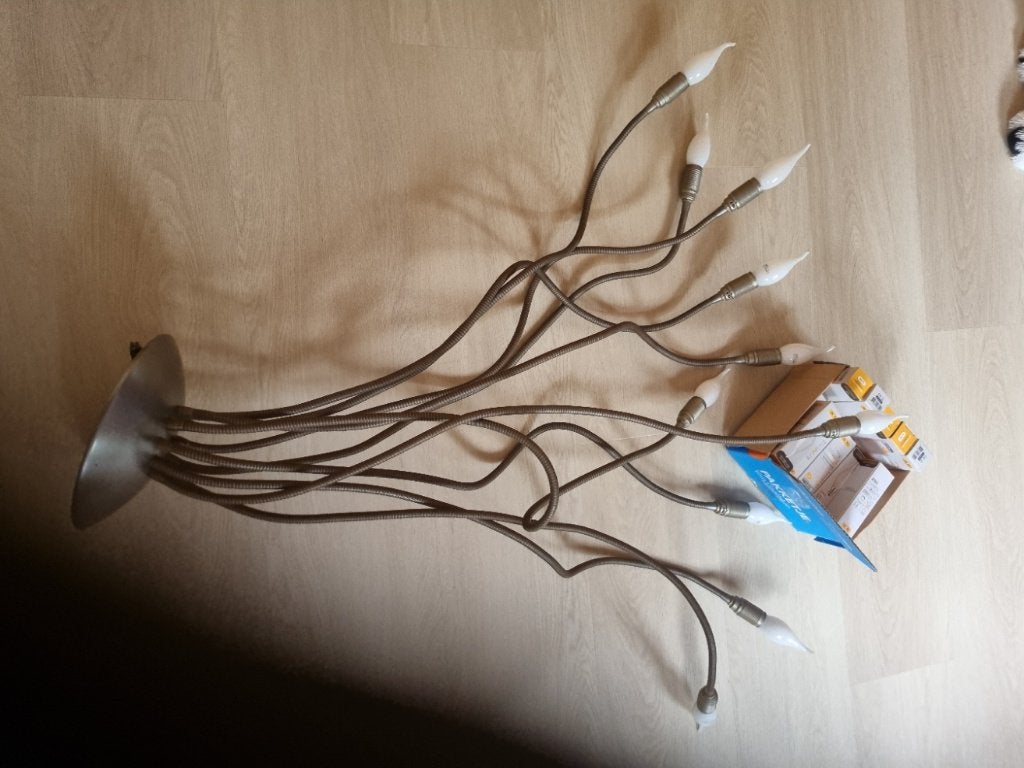 Plafondlamp, Ophalen, Inclusief lichtbron, Design, E14 (klein)