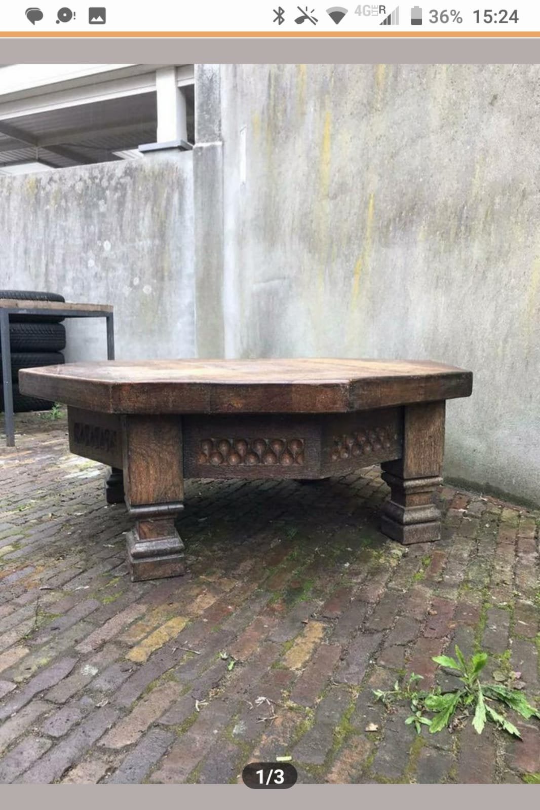 Mooie Indische/houtsnijwerk boho Ibiza salontafel, Antiek en Kunst, Antiek | Meubels | Tafels, Ophalen